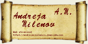 Andreja Milenov vizit kartica